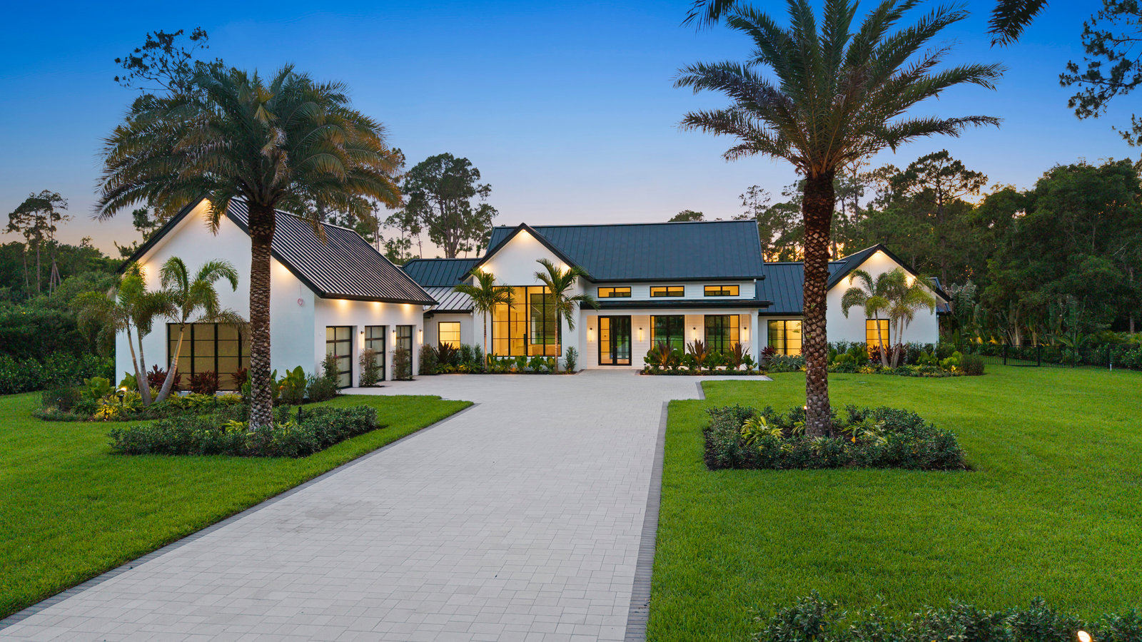Blue-hour architecture